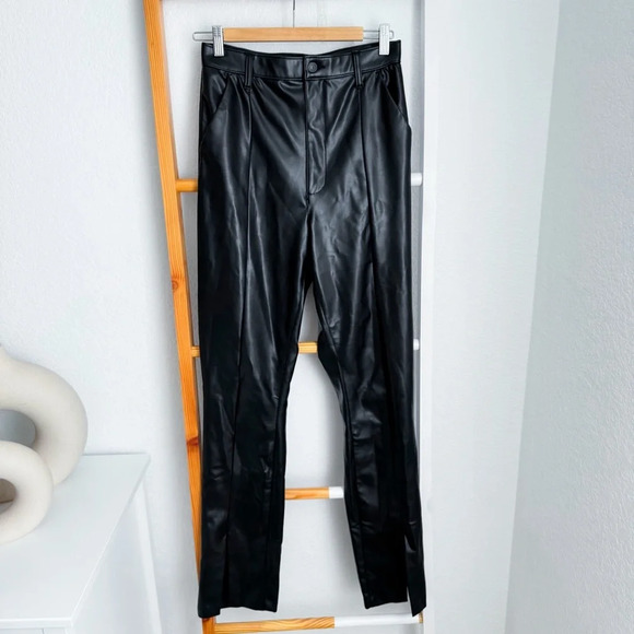 Abercrombie & Fitch Black Leather Pants - Picture 2 of 14
